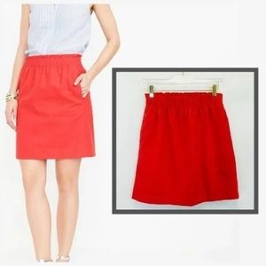 JCrew Coral Linen A-line Skirt